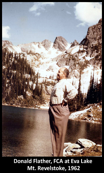 Donald Flather at Mt. Revelstoke's Eva Lake in  the Rocky Mountains, 1962