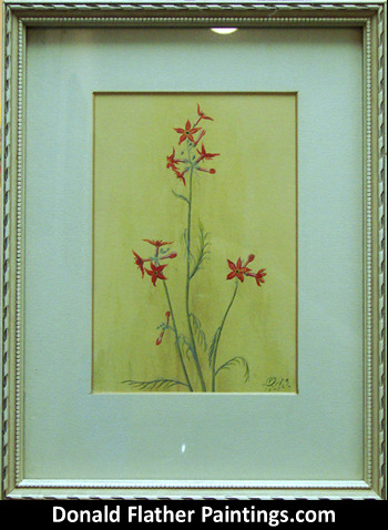 Click here to see Dr. DM (Donald McIntosh) Flather's original watercolour painting Untitled Still Life painting's framed view