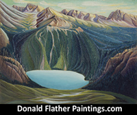 Click here to view this original oil landscape painting of Marvel Lake in the Summer time